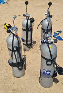The most common gas used in scuba diving tanks.
